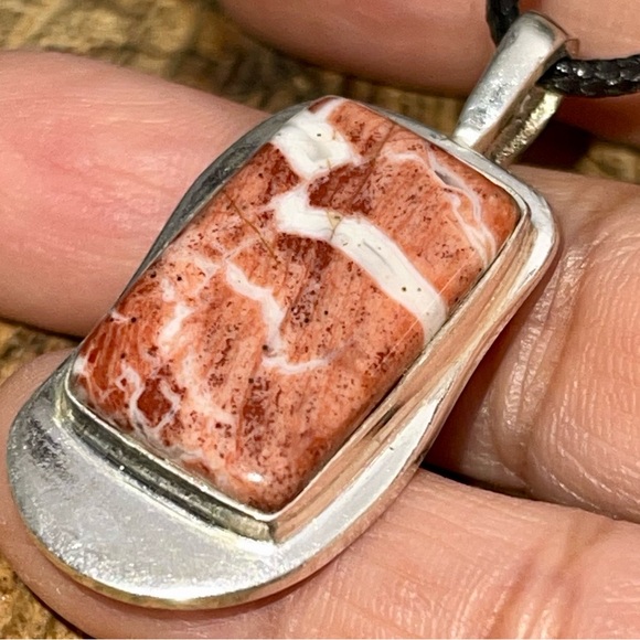Brecciated Jasper Pendant 1 1/2” - Picture 1 of 14